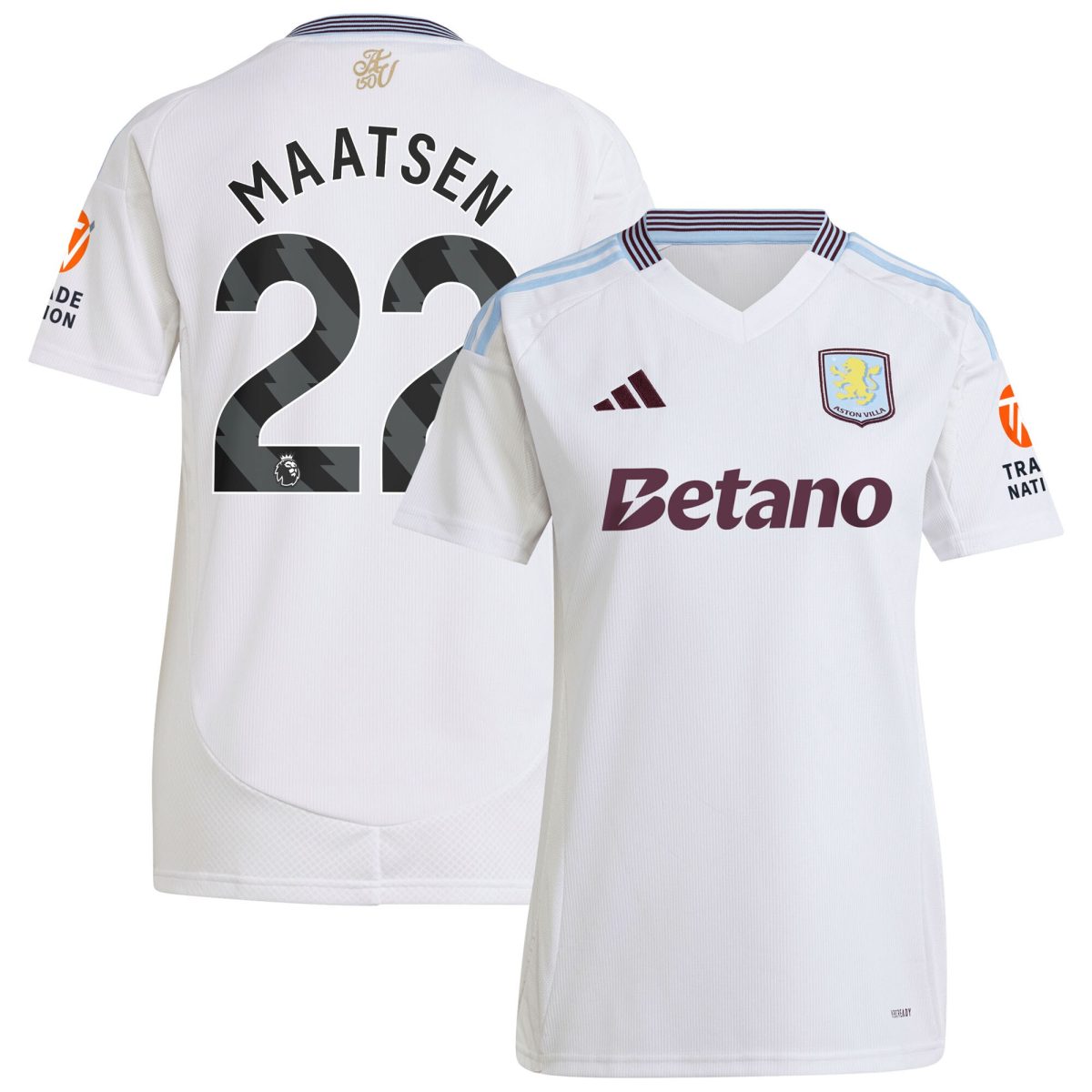 aston villa adidas away shirt 2024-25 – womens with maatsen 22 printing Collection | Official Aston Villa Jerseys