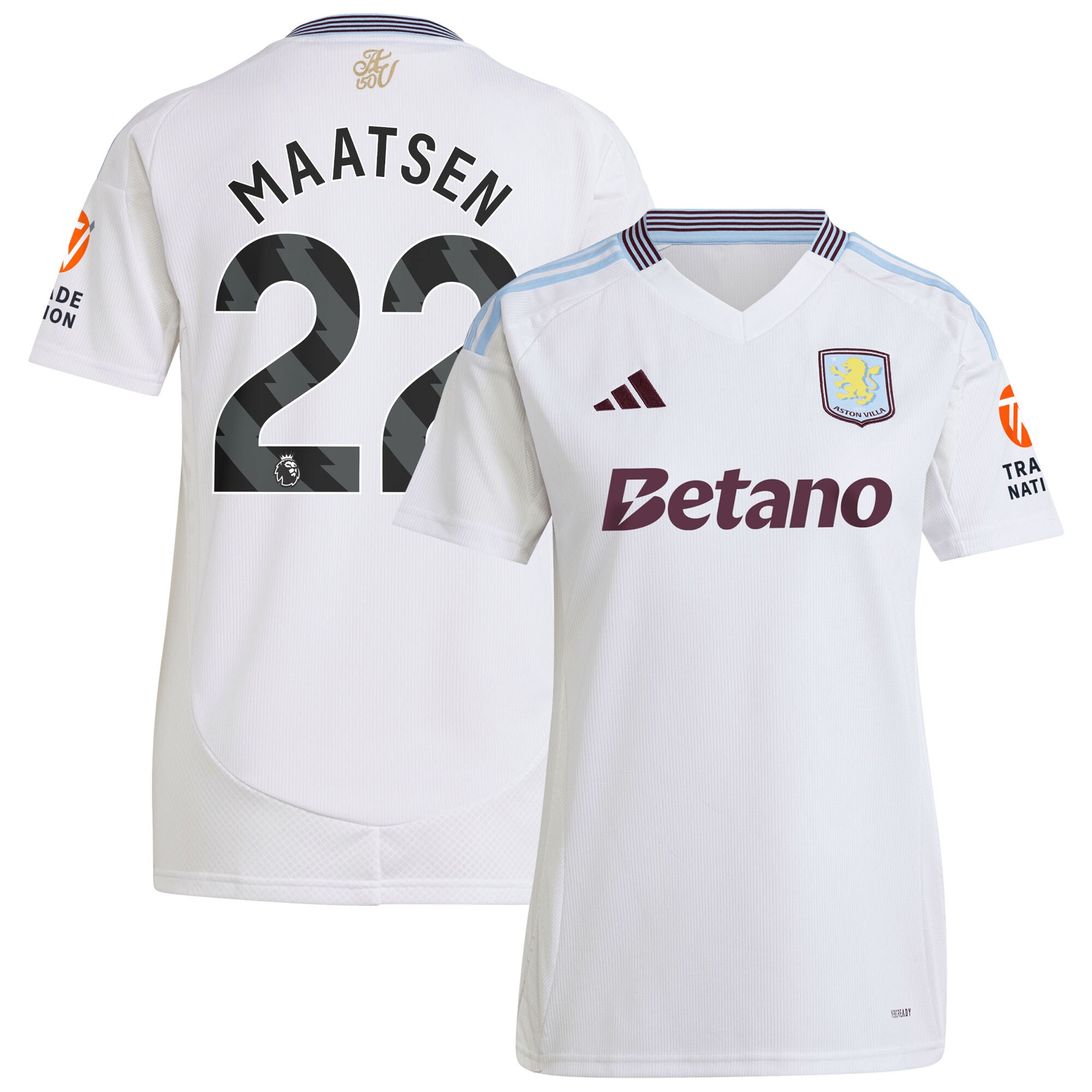 aston villa adidas away shirt 2024-25 – womens with maatsen 22 printing Collection | Official Aston Villa Jerseys