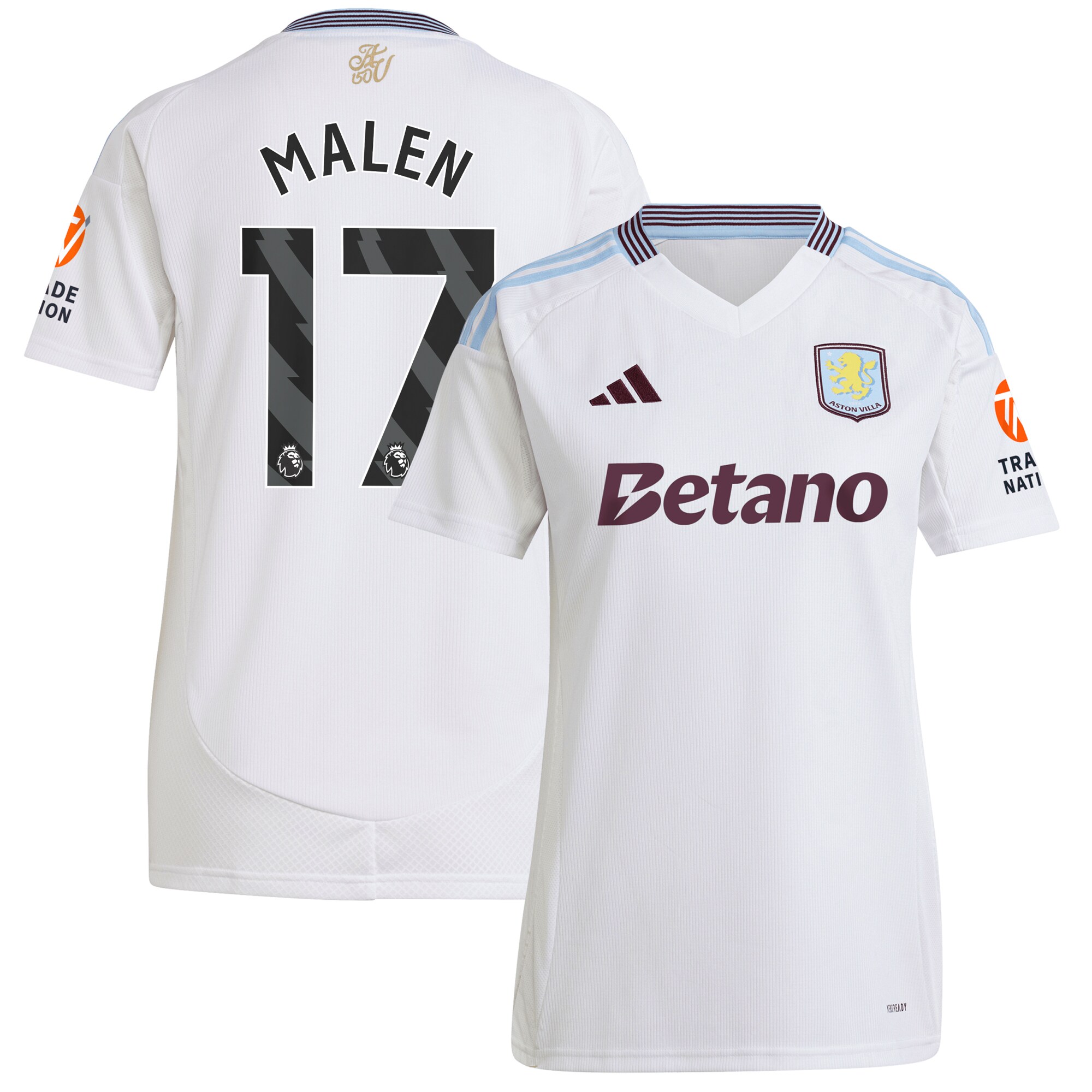 aston villa adidas away shirt 2024-25 – womens with malen 17 printing Collection | Official Aston Villa Jerseys