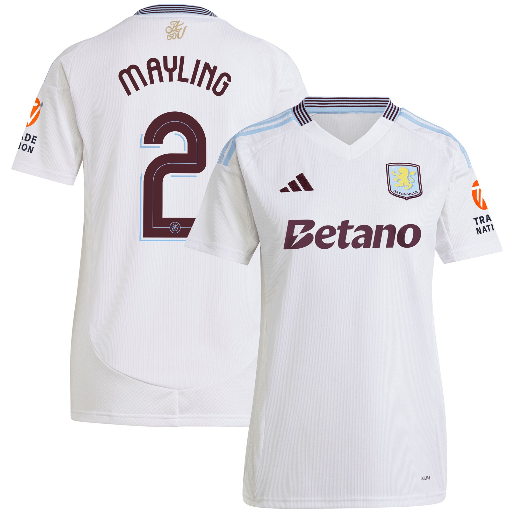 aston villa adidas away shirt 2024-25 – womens with mayling 2 cup printing Collection | Official Aston Villa Jerseys