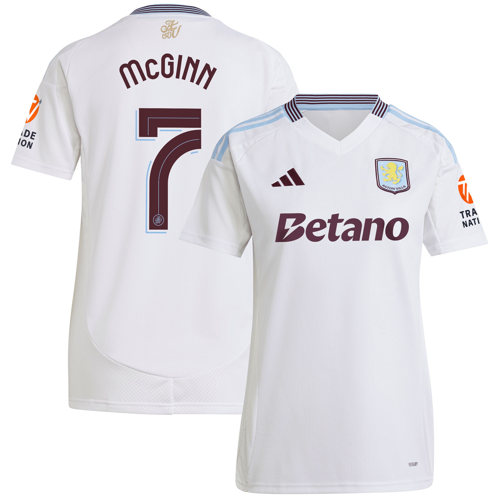 aston villa adidas away shirt 2024-25 – womens with mcginn 7 cup printing Collection | Official Aston Villa Jerseys