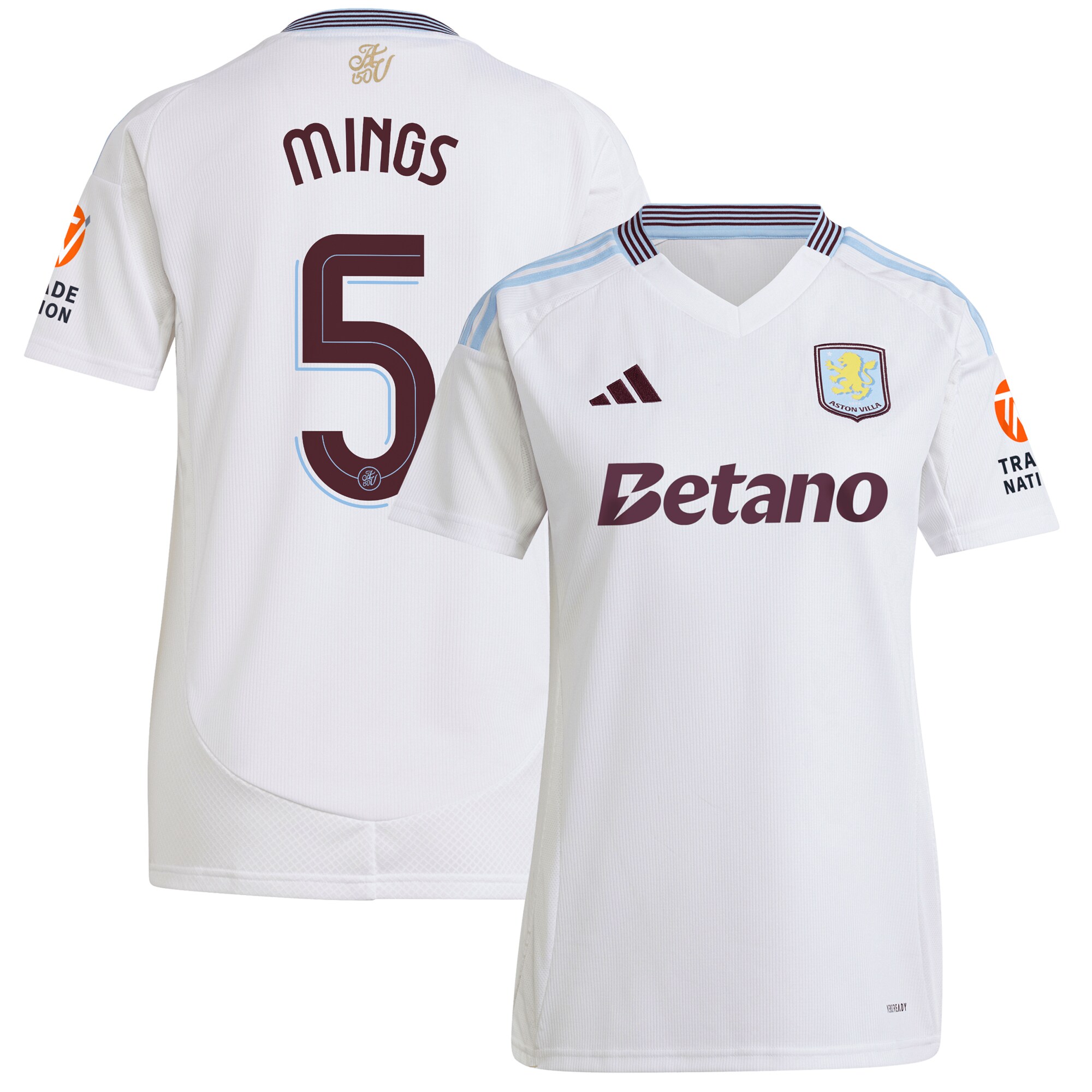 aston villa adidas away shirt 2024-25 – womens with mings 5 cup printing Collection | Official Aston Villa Jerseys