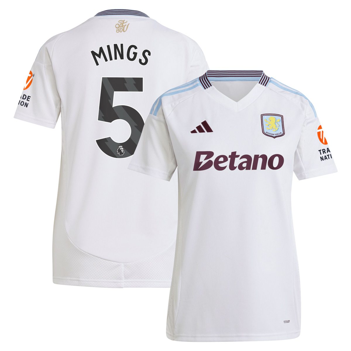 aston villa adidas away shirt 2024-25 – womens with mings 5 printing Collection | Official Aston Villa Jerseys