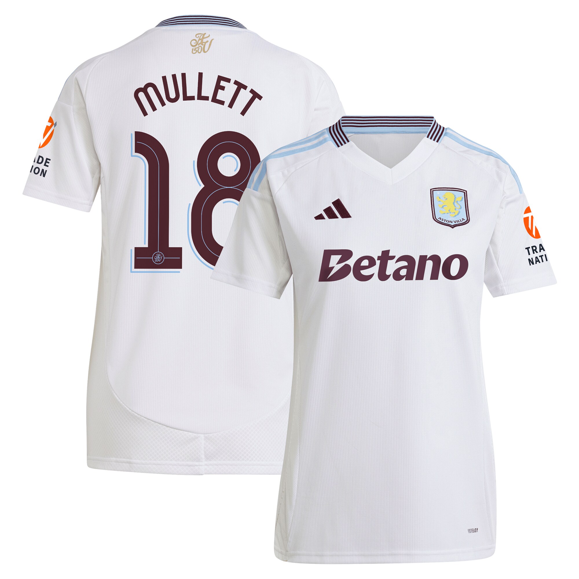 aston villa adidas away shirt 2024-25 – womens with mullett 18 cup printing Collection | Official Aston Villa Jerseys