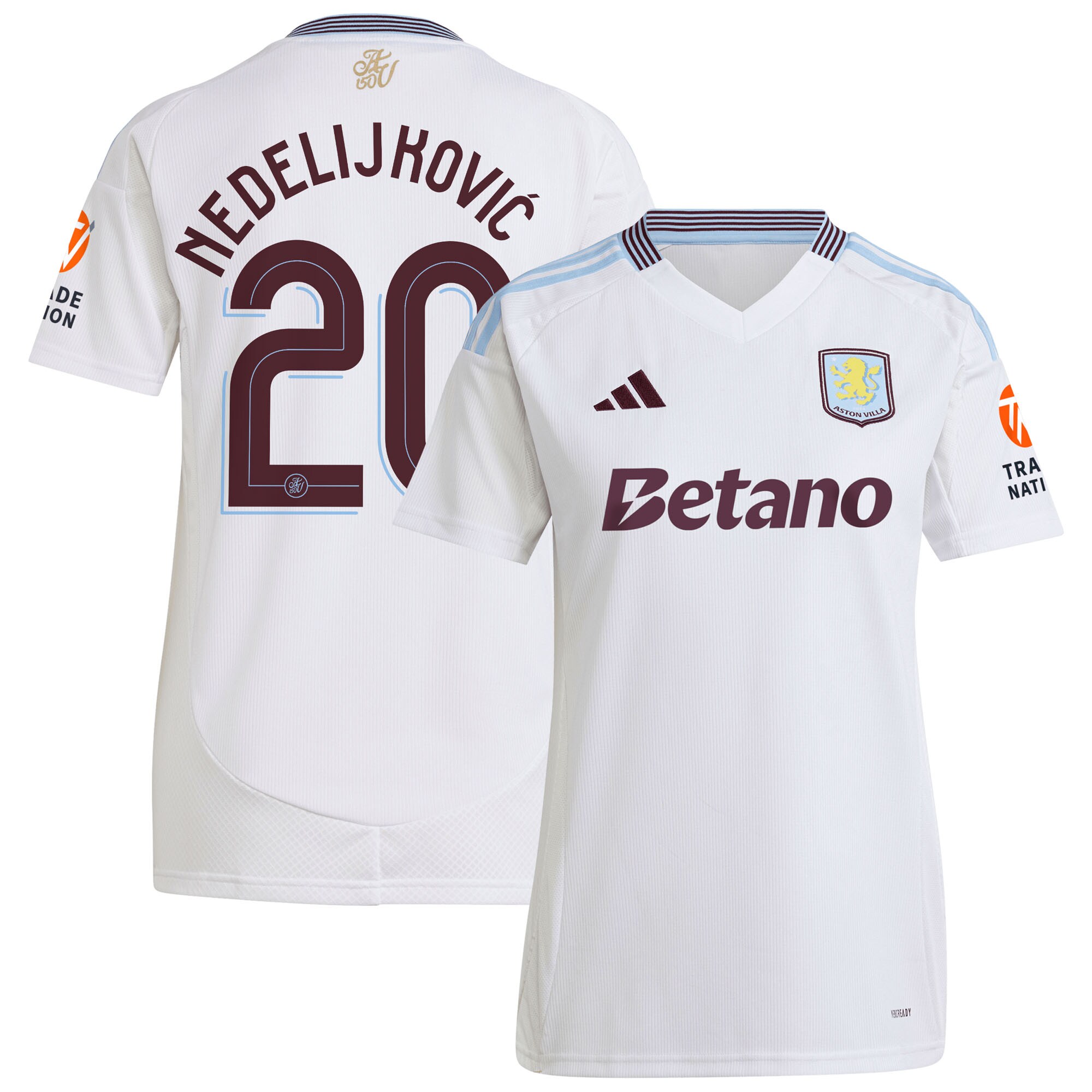 aston villa adidas away shirt 2024-25 – womens with nedeljković 20 cup printing Collection | Official Aston Villa Jerseys