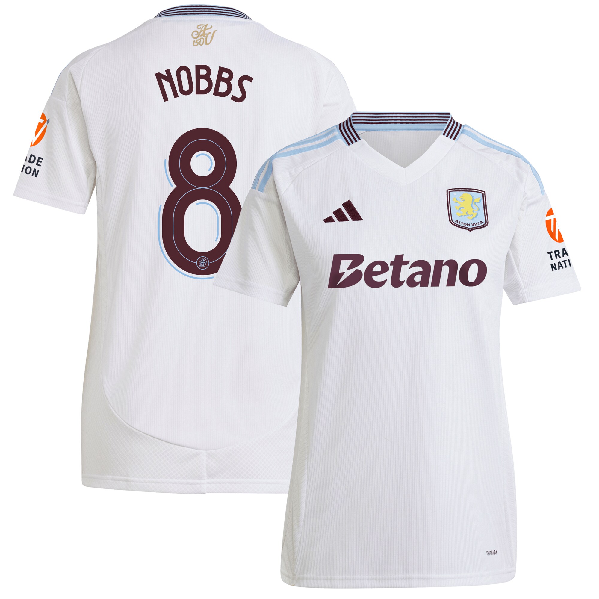 aston villa adidas away shirt 2024-25 – womens with nobbs 8 cup printing Collection | Official Aston Villa Jerseys