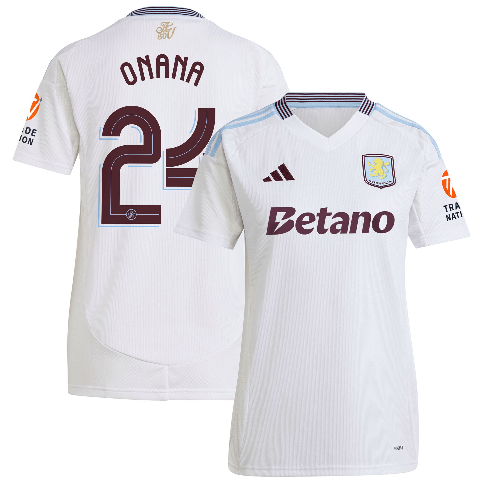 aston villa adidas away shirt 2024-25 – womens with onana 24 cup printing Collection | Official Aston Villa Jerseys