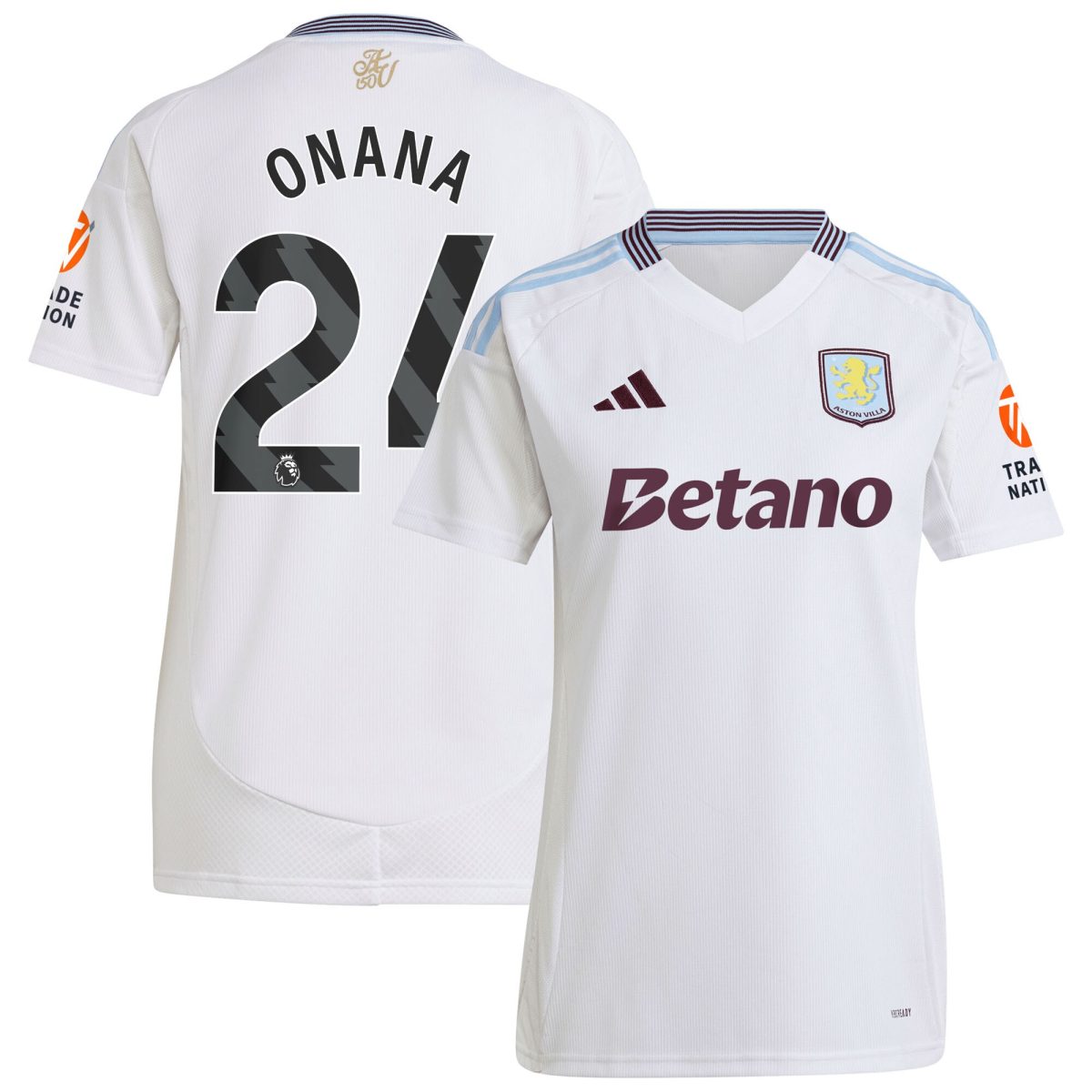 aston villa adidas away shirt 2024-25 – womens with onana 24 printing Collection | Official Aston Villa Jerseys