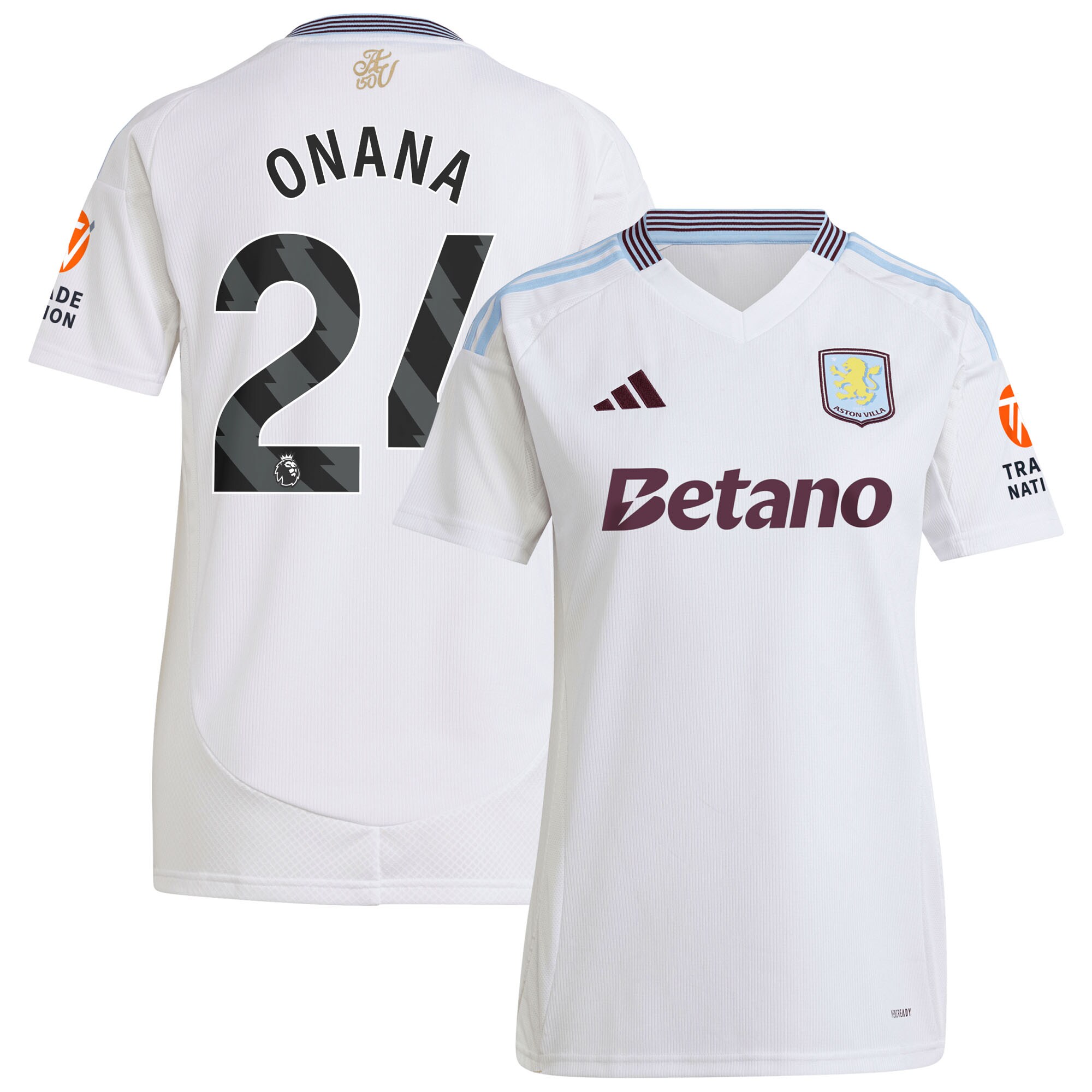 aston villa adidas away shirt 2024-25 – womens with onana 24 printing Collection | Official Aston Villa Jerseys