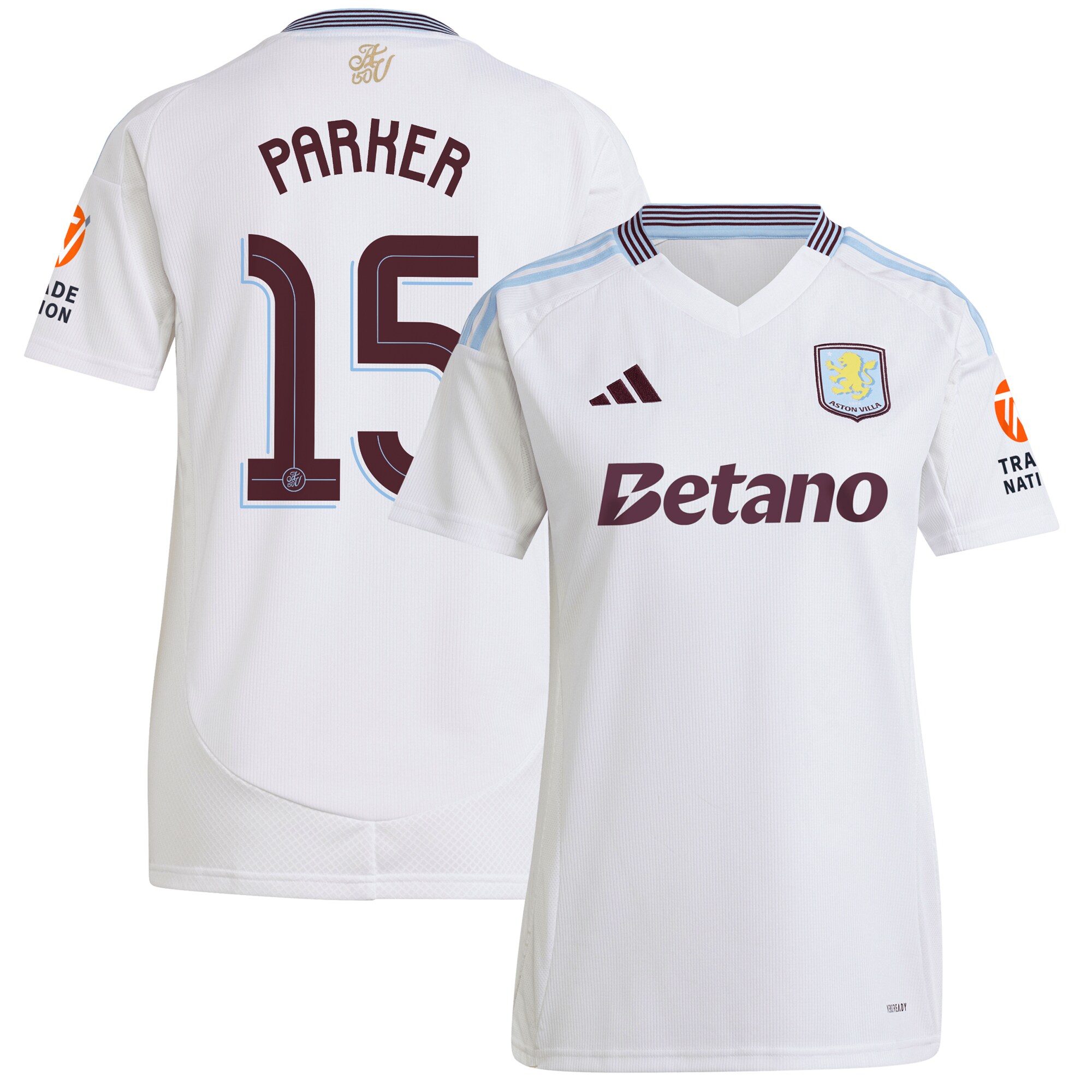 aston villa adidas away shirt 2024-25 – womens with parker 15 cup printing Collection | Official Aston Villa Jerseys