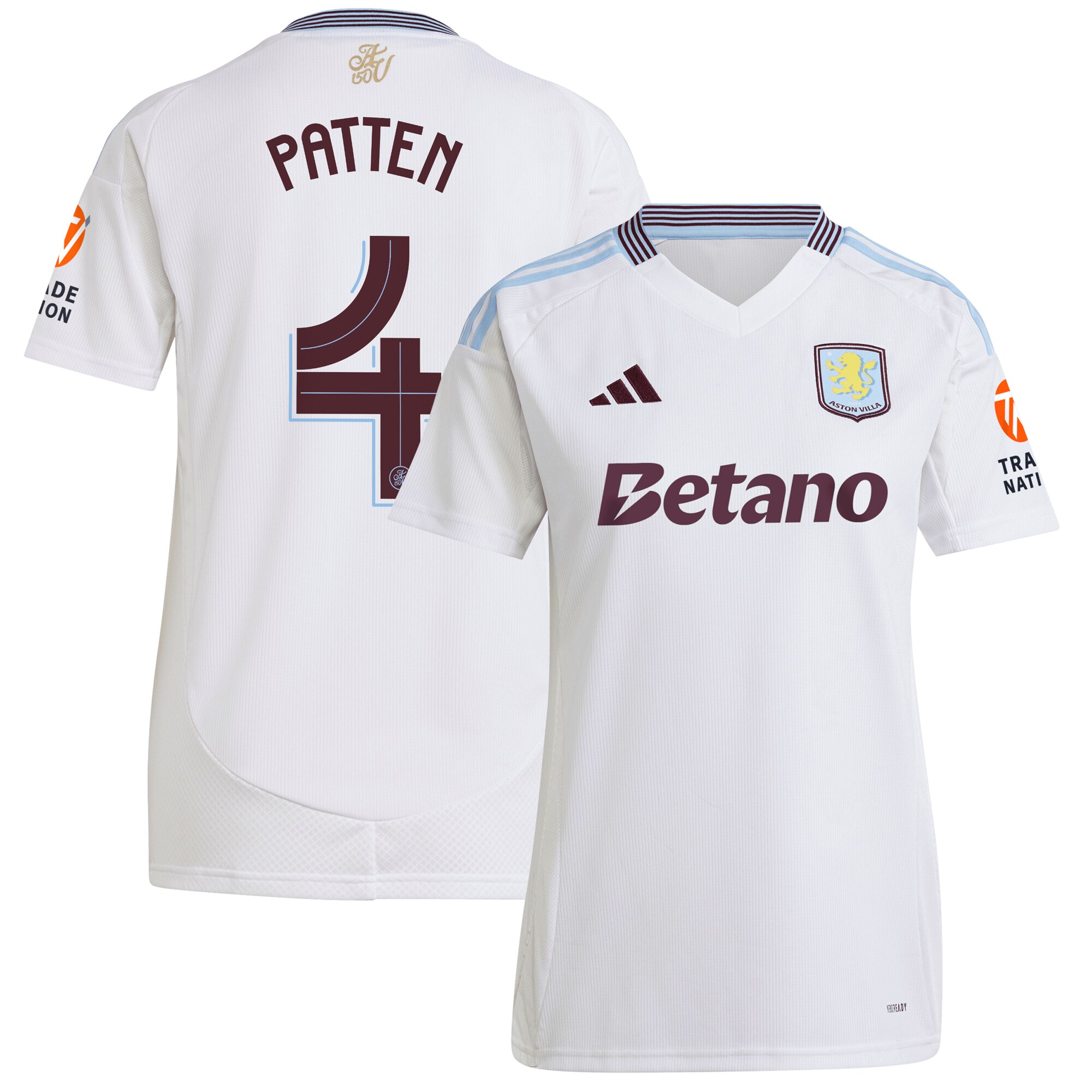 aston villa adidas away shirt 2024-25 – womens with patten 4 cup printing Collection | Official Aston Villa Jerseys