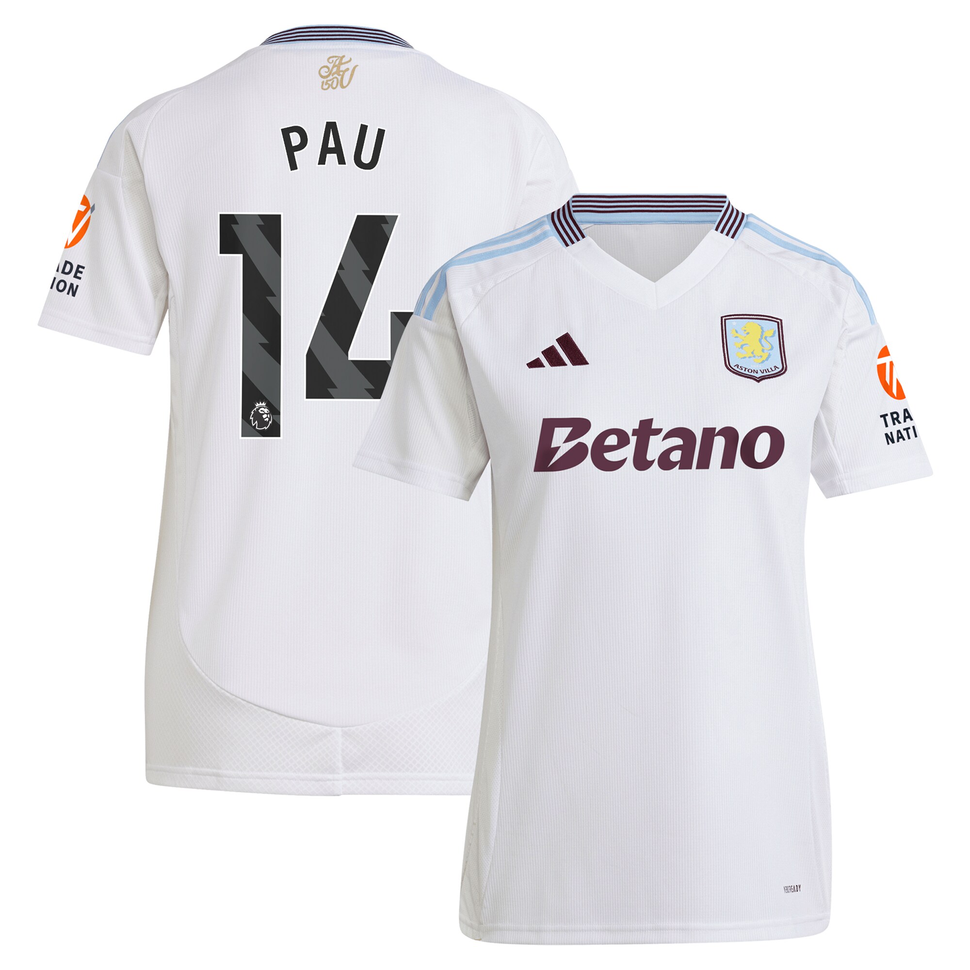 aston villa adidas away shirt 2024-25 – womens with pau 14 printing Collection | Official Aston Villa Jerseys