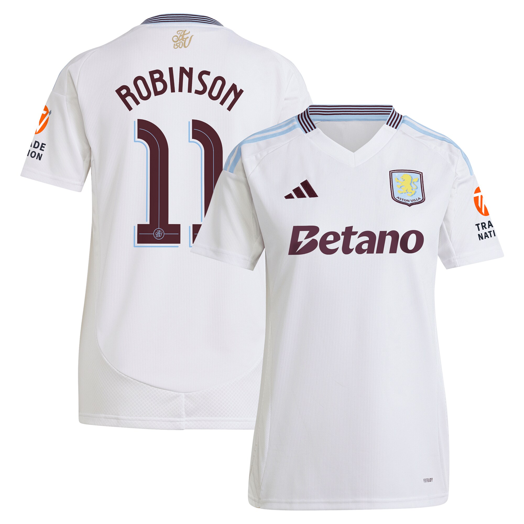 aston villa adidas away shirt 2024-25 – womens with robinson 11 cup printing Collection | Official Aston Villa Jerseys