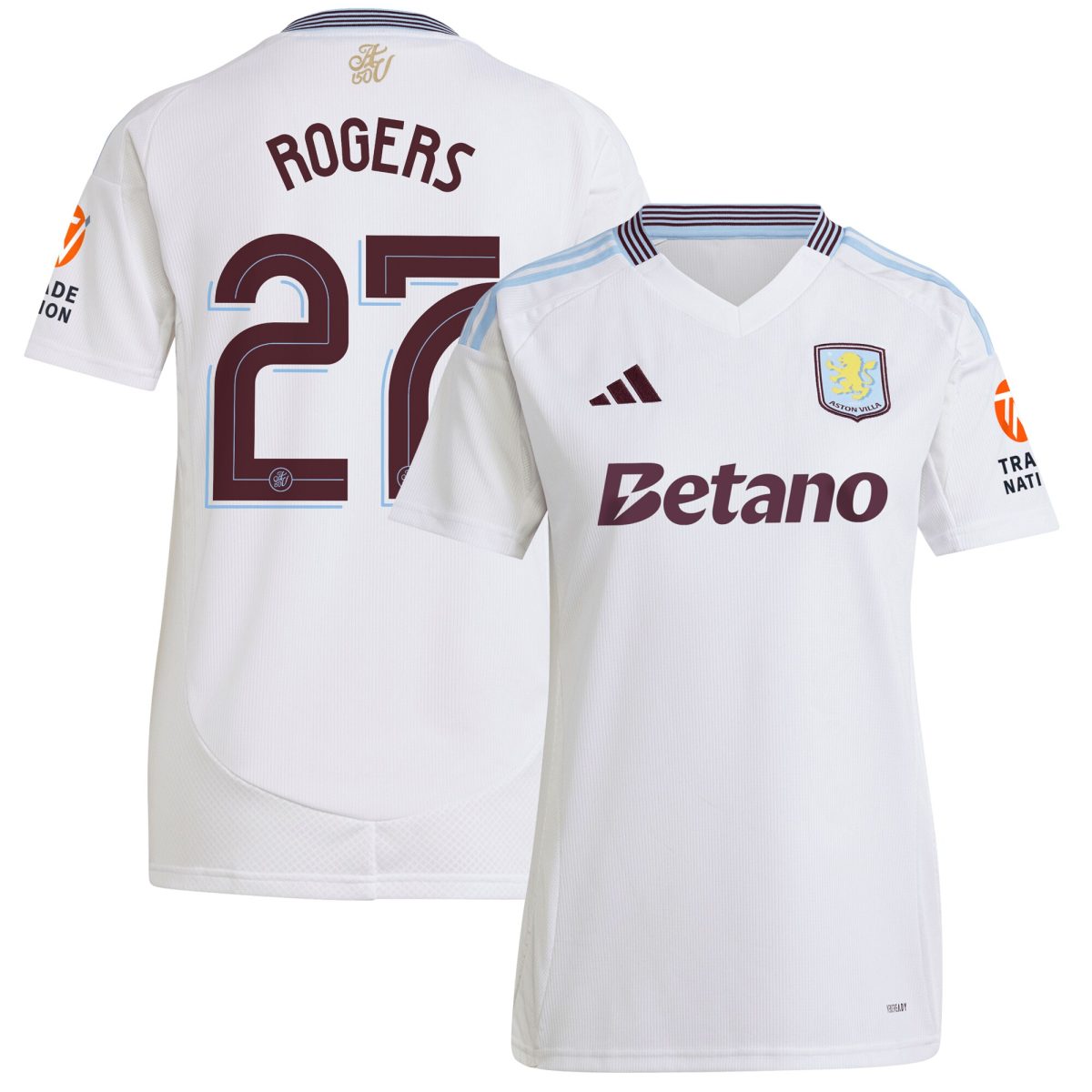 aston villa adidas away shirt 2024-25 – womens with rogers 27 cup printing Collection | Official Aston Villa Jerseys