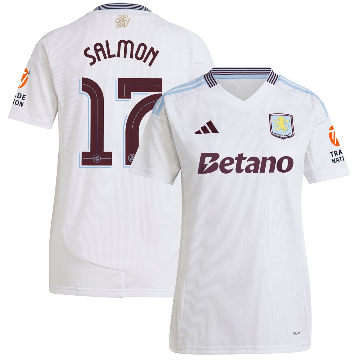 aston villa adidas away shirt 2024-25 – womens with salmon 17 cup printing Collection | Official Aston Villa Jerseys