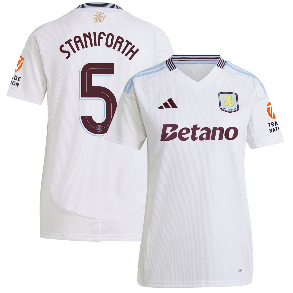aston villa adidas away shirt 2024-25 – womens with staniforth 5 cup printing Collection | Official Aston Villa Jerseys