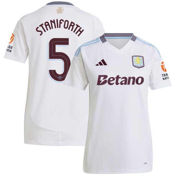 aston villa adidas away shirt 2024-25 – womens with staniforth 5 cup printing Collection | Official Aston Villa Jerseys