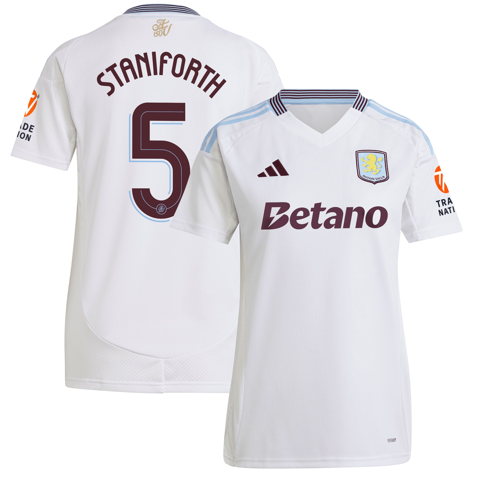 aston villa adidas away shirt 2024-25 – womens with staniforth 5 cup printing Collection | Official Aston Villa Jerseys