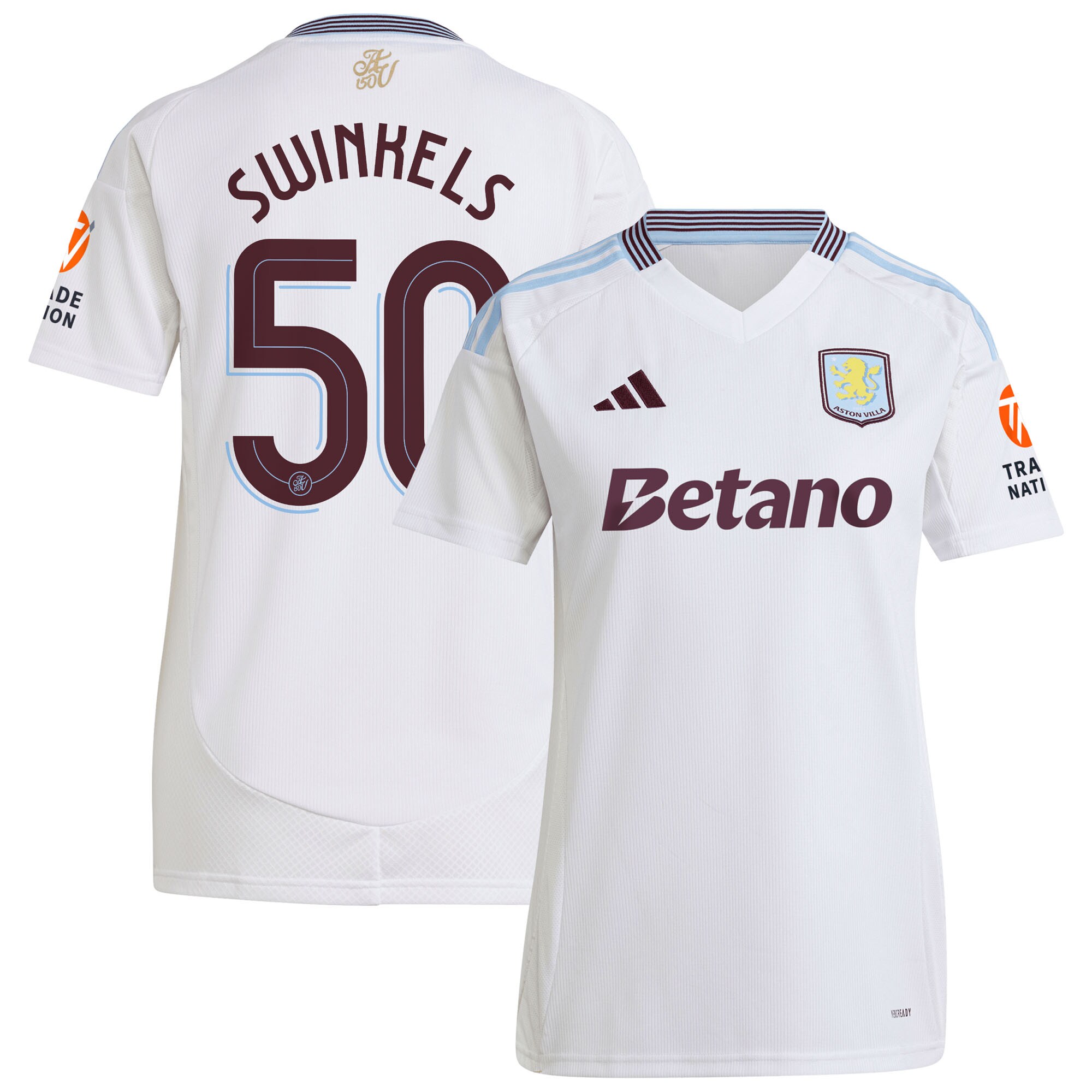 aston villa adidas away shirt 2024-25 – womens with swinkels 50 cup printing Collection | Official Aston Villa Jerseys