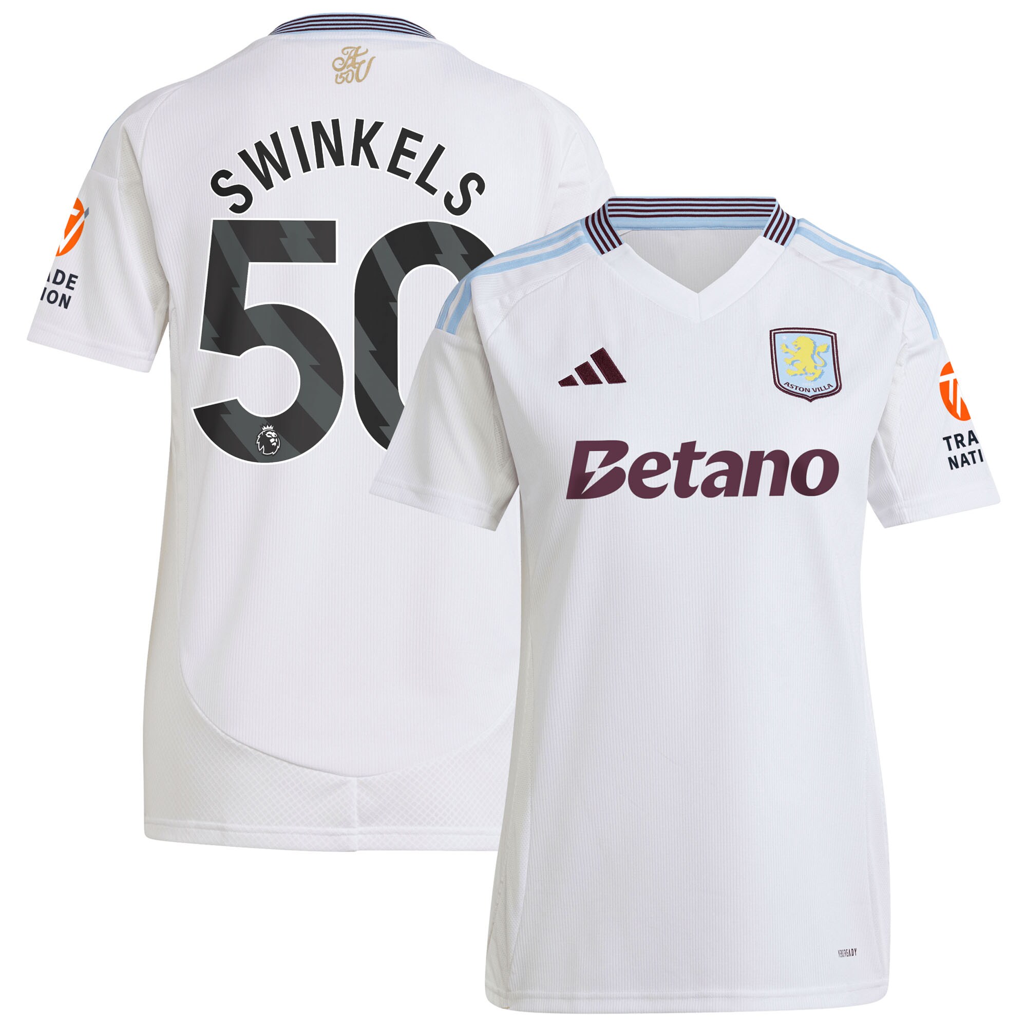 aston villa adidas away shirt 2024-25 – womens with swinkels 50 printing Collection | Official Aston Villa Jerseys