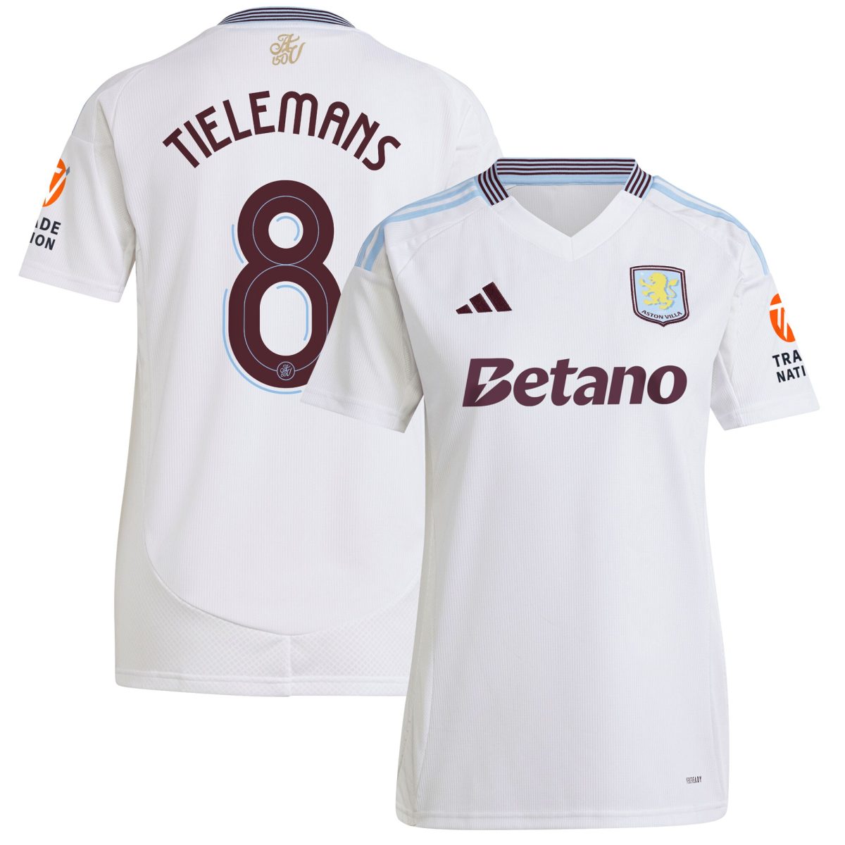 aston villa adidas away shirt 2024-25 – womens with tielemans 8 cup printing Collection | Official Aston Villa Jerseys