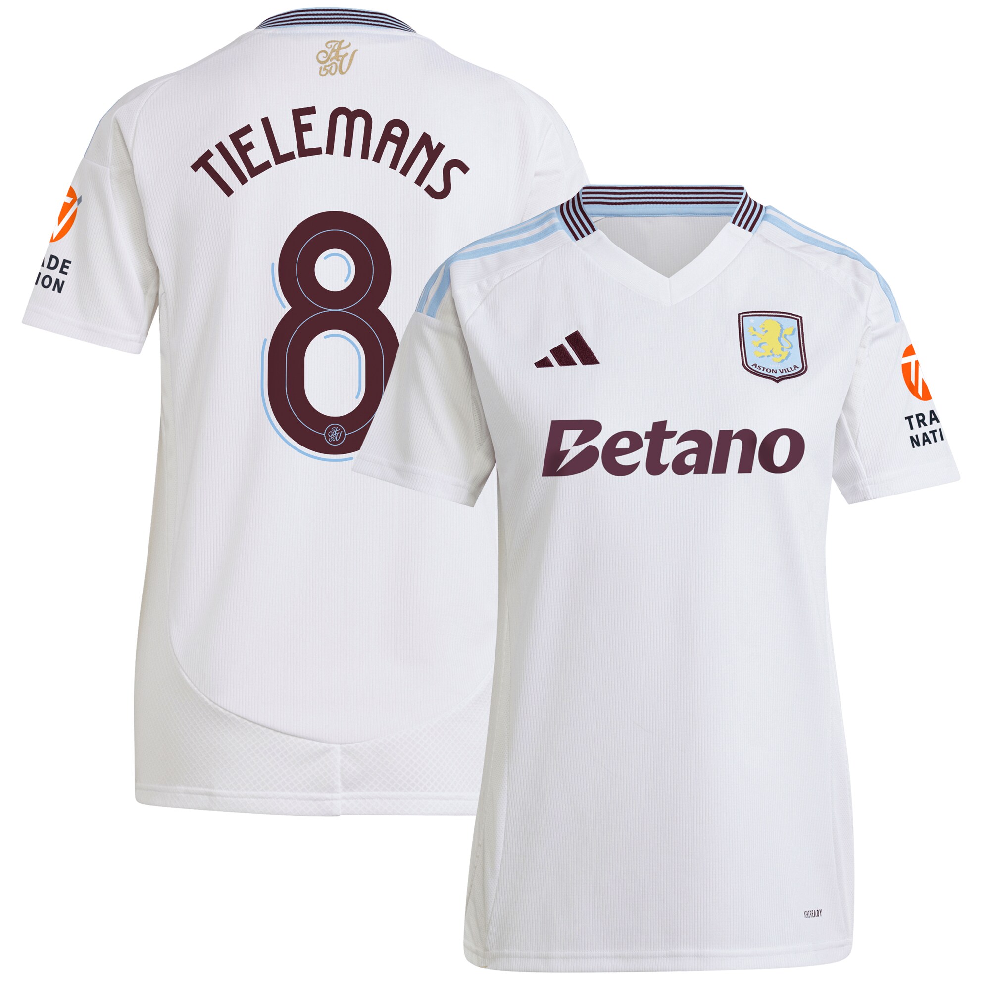 aston villa adidas away shirt 2024-25 – womens with tielemans 8 cup printing Collection | Official Aston Villa Jerseys