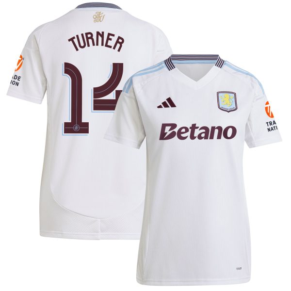 aston villa adidas away shirt 2024-25 – womens with turner 14 cup printing Collection | Official Aston Villa Jerseys