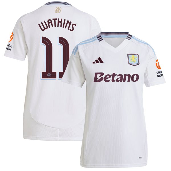 aston villa adidas away shirt 2024-25 – womens with watkins 11 cup printing Collection | Official Aston Villa Jerseys