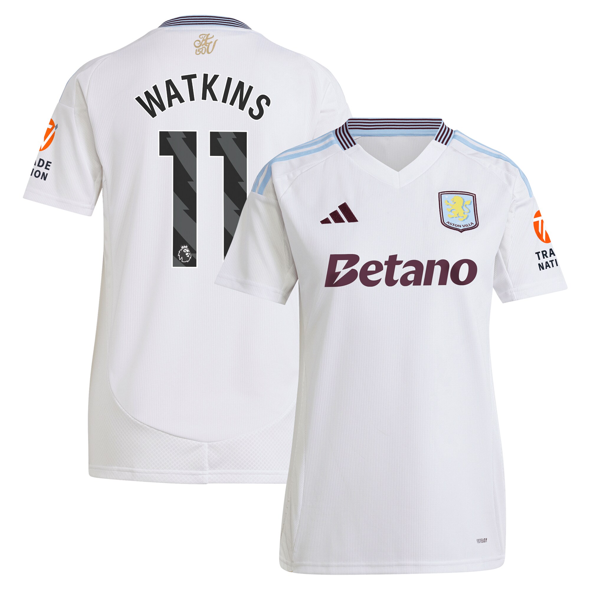 aston villa adidas away shirt 2024-25 – womens with watkins 11 printing Collection | Official Aston Villa Jerseys