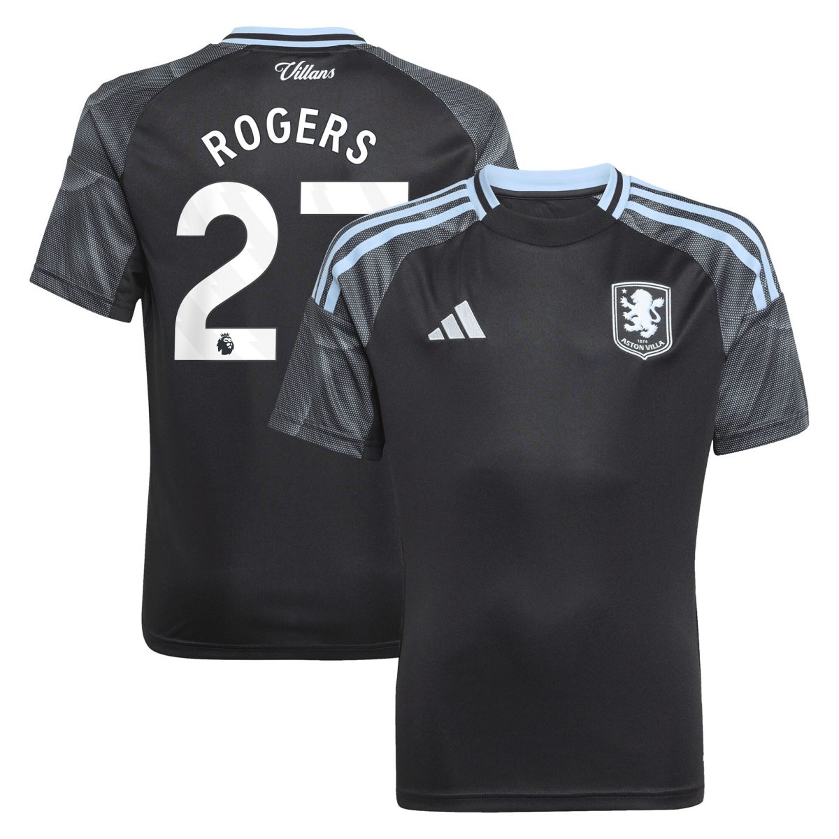 aston villa adidas away shirt 2025-26 – kids with rogers 27 printing Collection | Official Aston Villa Jerseys