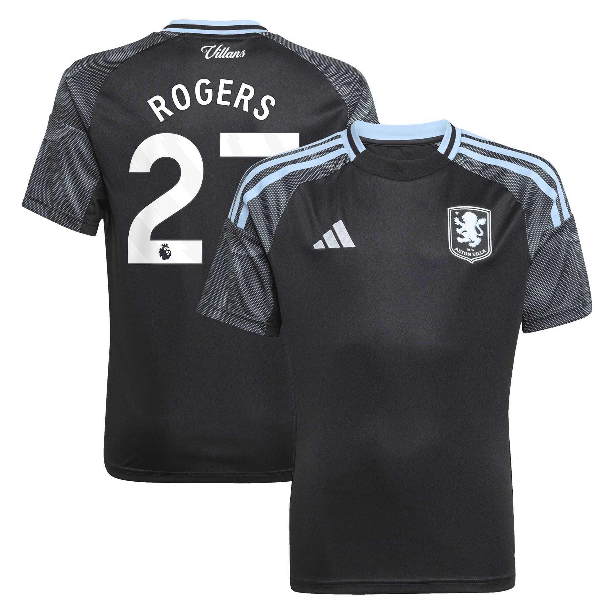 aston villa adidas away shirt 2025-26 – kids with rogers 27 printing Collection | Official Aston Villa Jerseys