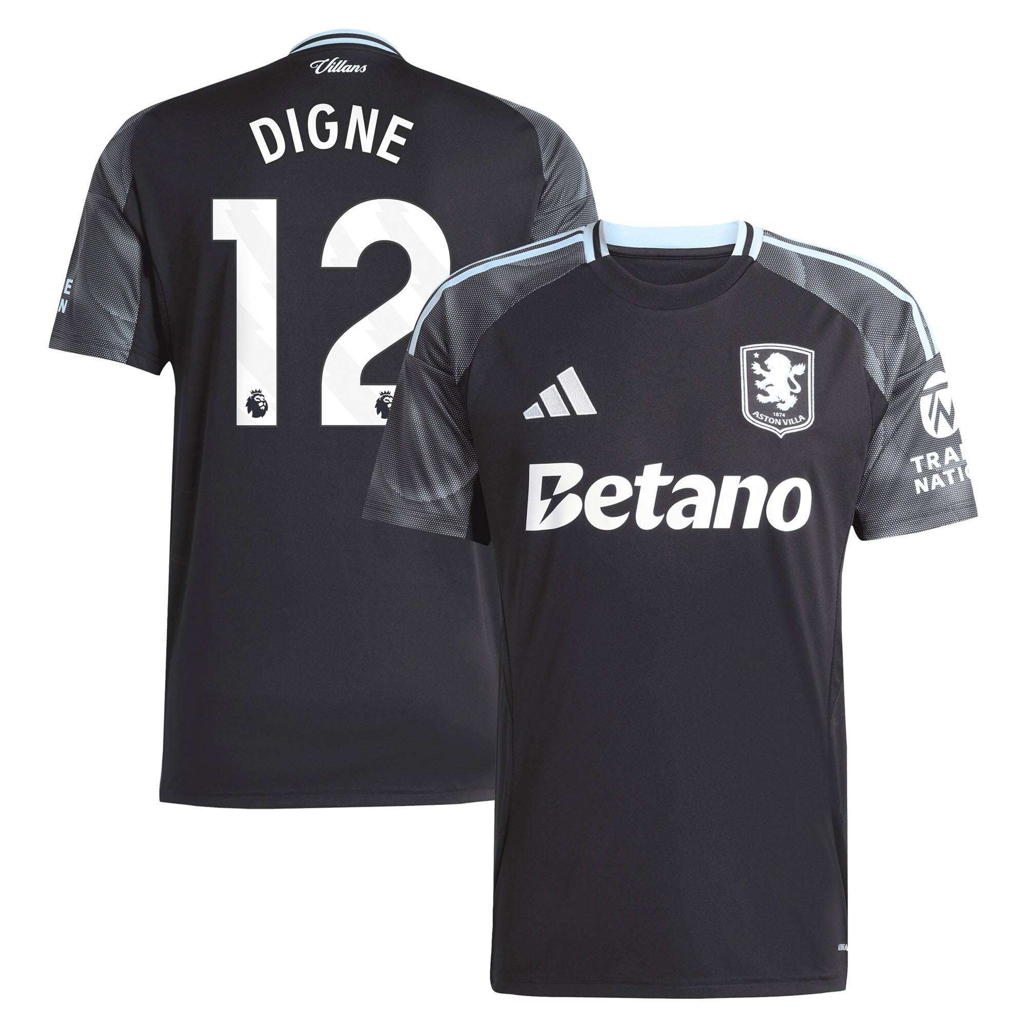 aston villa adidas away shirt 2025-26 with digne 12 printing Collection | Official Aston Villa Jerseys