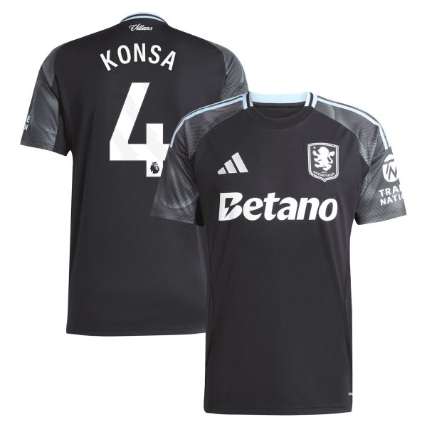 aston villa adidas away shirt 2025-26 with konsa 4 printing Collection | Official Aston Villa Jerseys