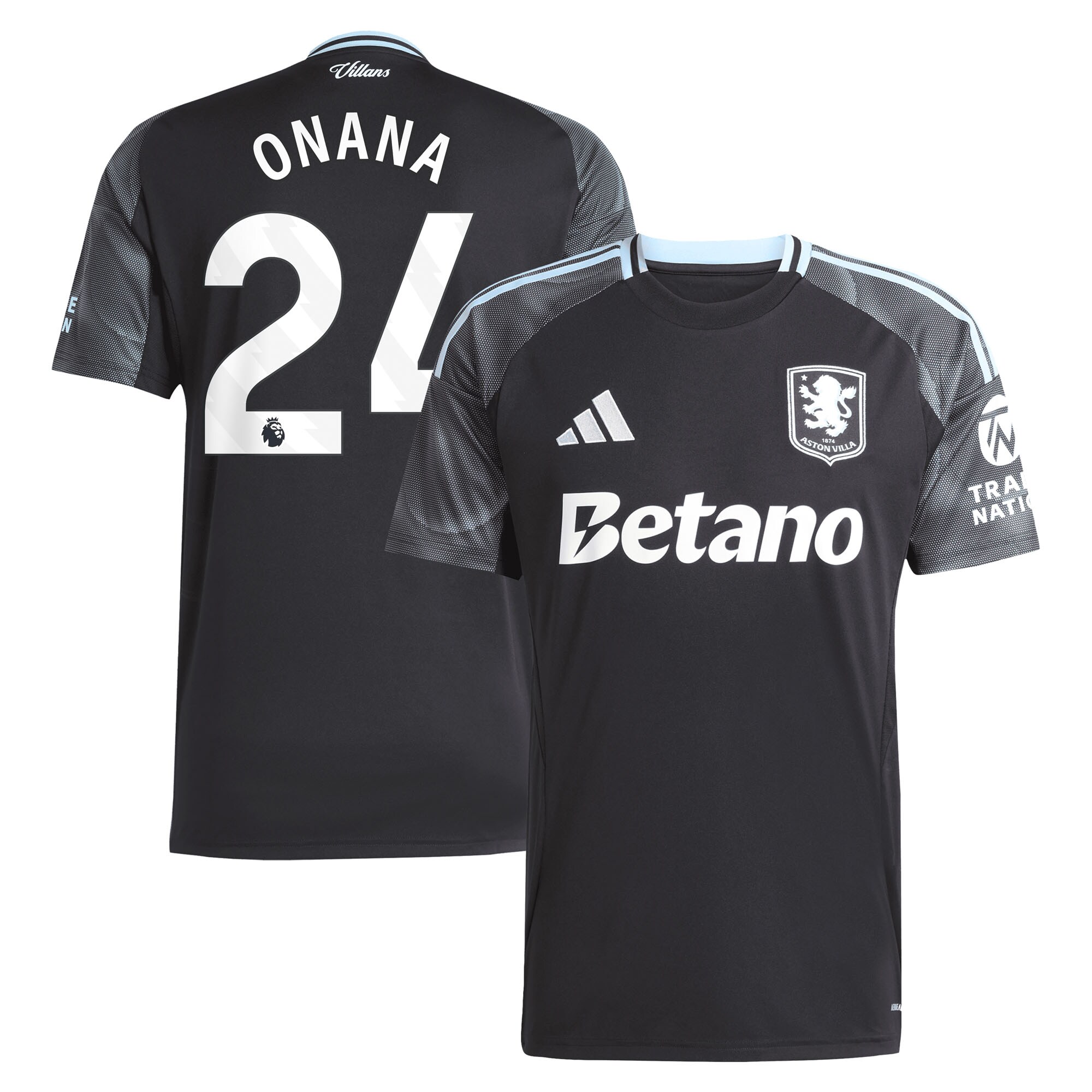 aston villa adidas away shirt 2025-26 with onana 24 printing Collection | Official Aston Villa Jerseys