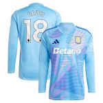 aston villa adidas goalkeeper shirt 2024-25 – long sleeve with gauci 18 printing – 202030982 Collection | Official Aston Villa Jerseys