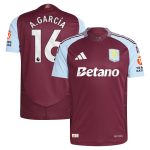 aston villa adidas home authentic shirt 2024-25 with a.garcía 16 printing Collection | Official Aston Villa Jerseys