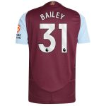 aston villa adidas home authentic shirt 2024-25 with bailey 31 printing Collection | Official Aston Villa Jerseys