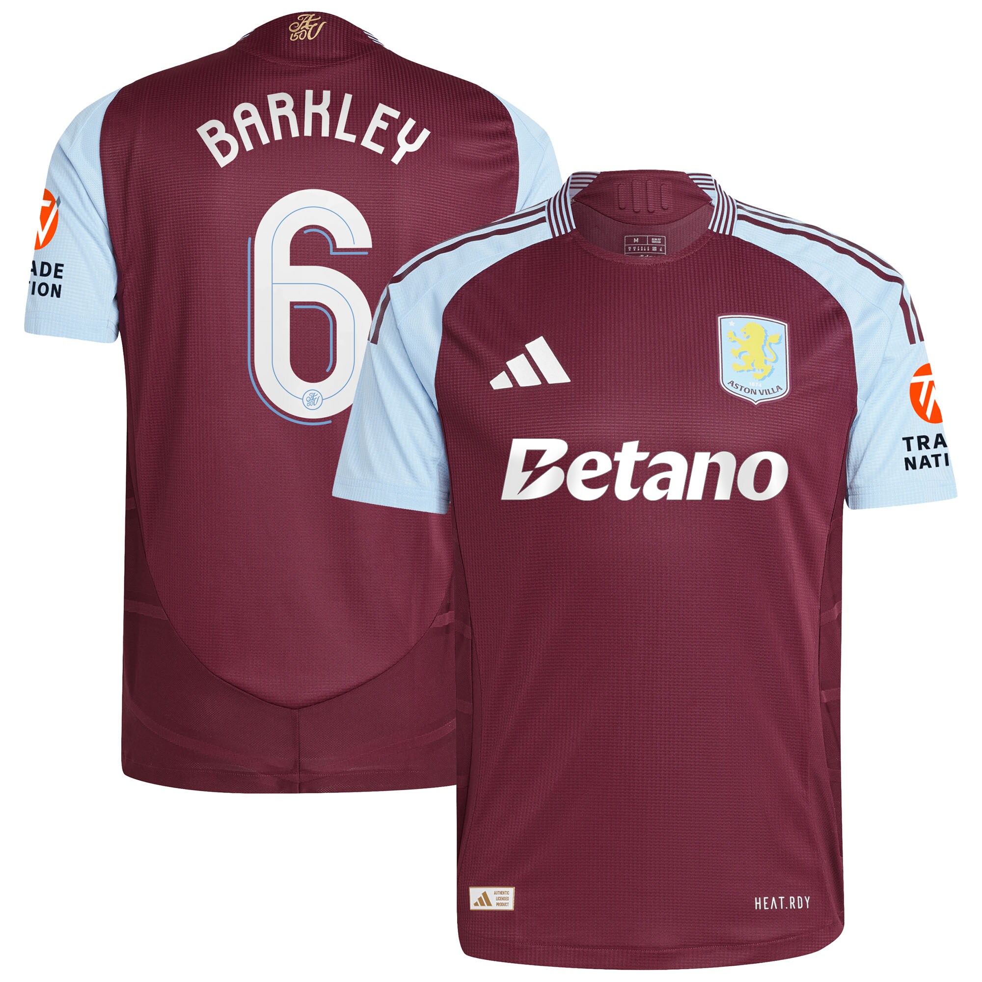aston villa adidas home authentic shirt 2024-25 with barkley 6 cup printing Collection | Official Aston Villa Jerseys