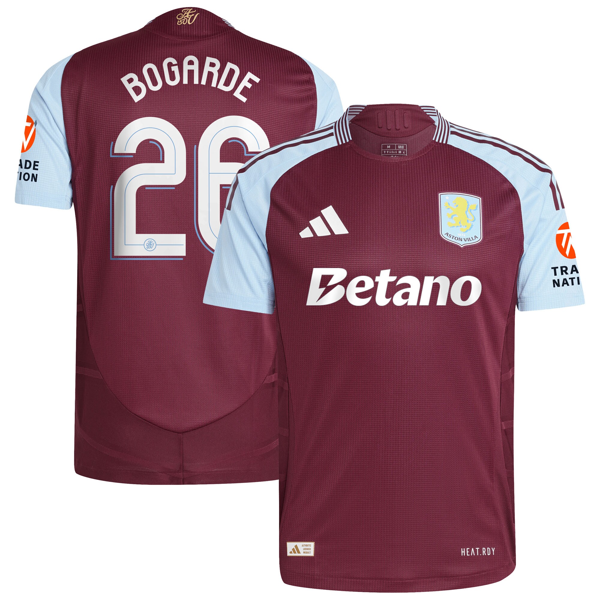 aston villa adidas home authentic shirt 2024-25 with bogarde 26 cup printing Collection | Official Aston Villa Jerseys