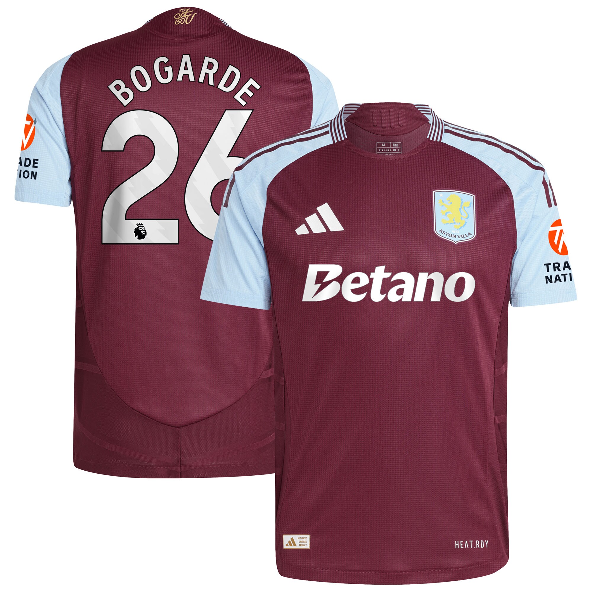 aston villa adidas home authentic shirt 2024-25 with bogarde 26 printing Collection | Official Aston Villa Jerseys