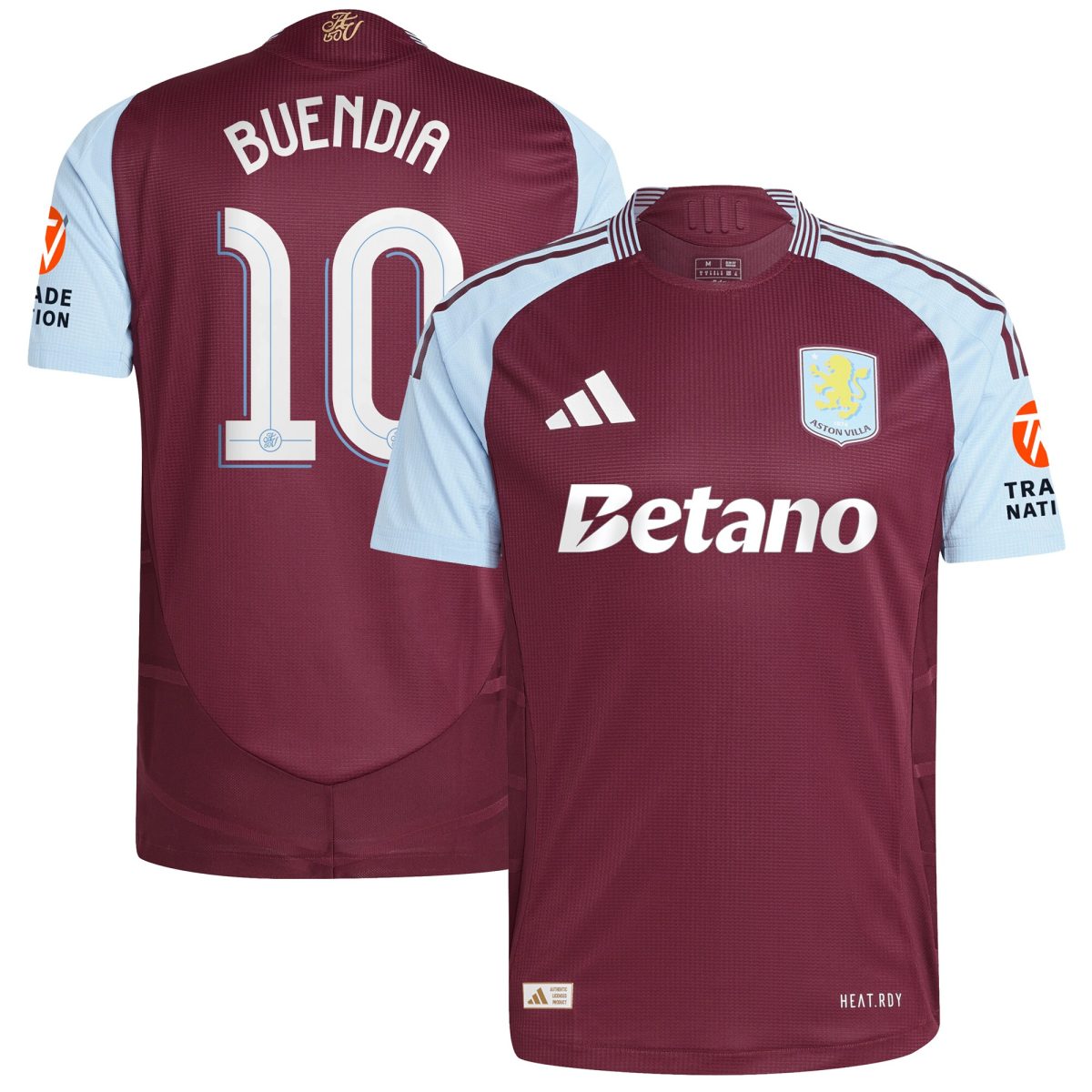 aston villa adidas home authentic shirt 2024-25 with buendia 10 cup printing Collection | Official Aston Villa Jerseys