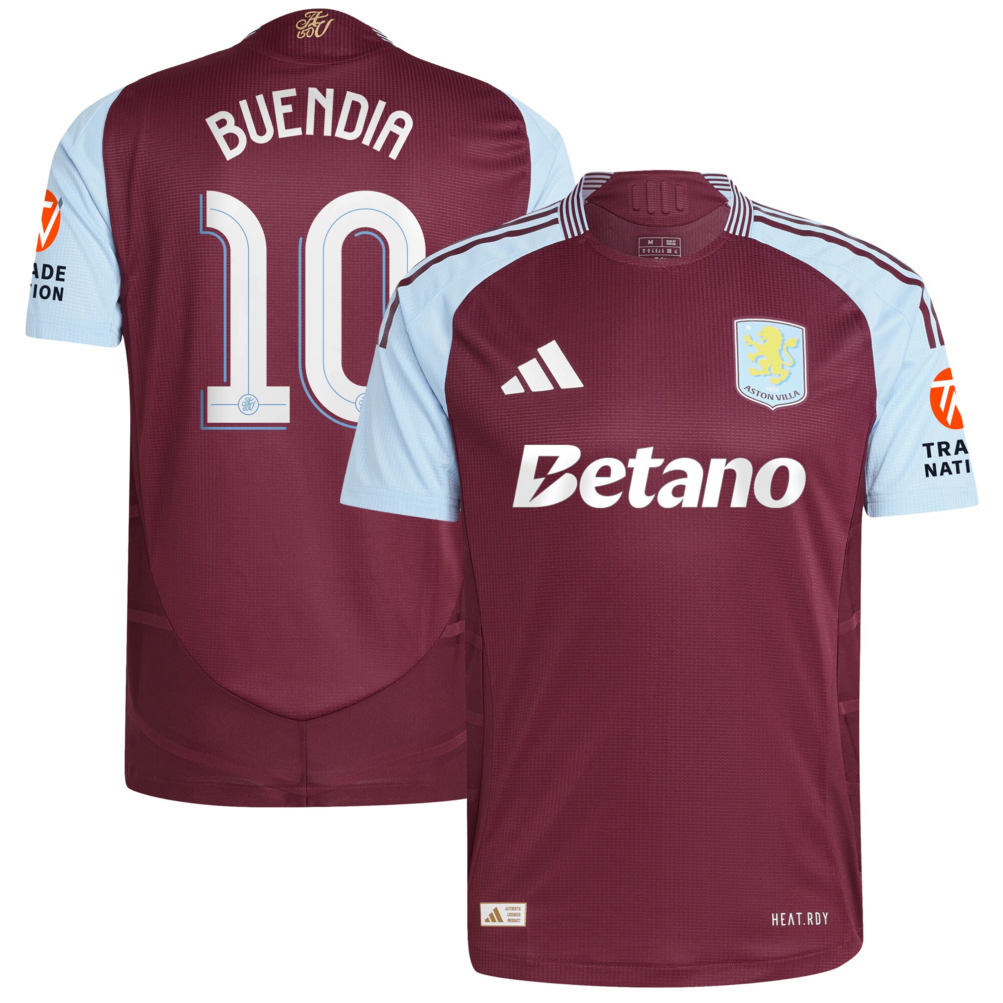 aston villa adidas home authentic shirt 2024-25 with buendia 10 cup printing Collection | Official Aston Villa Jerseys