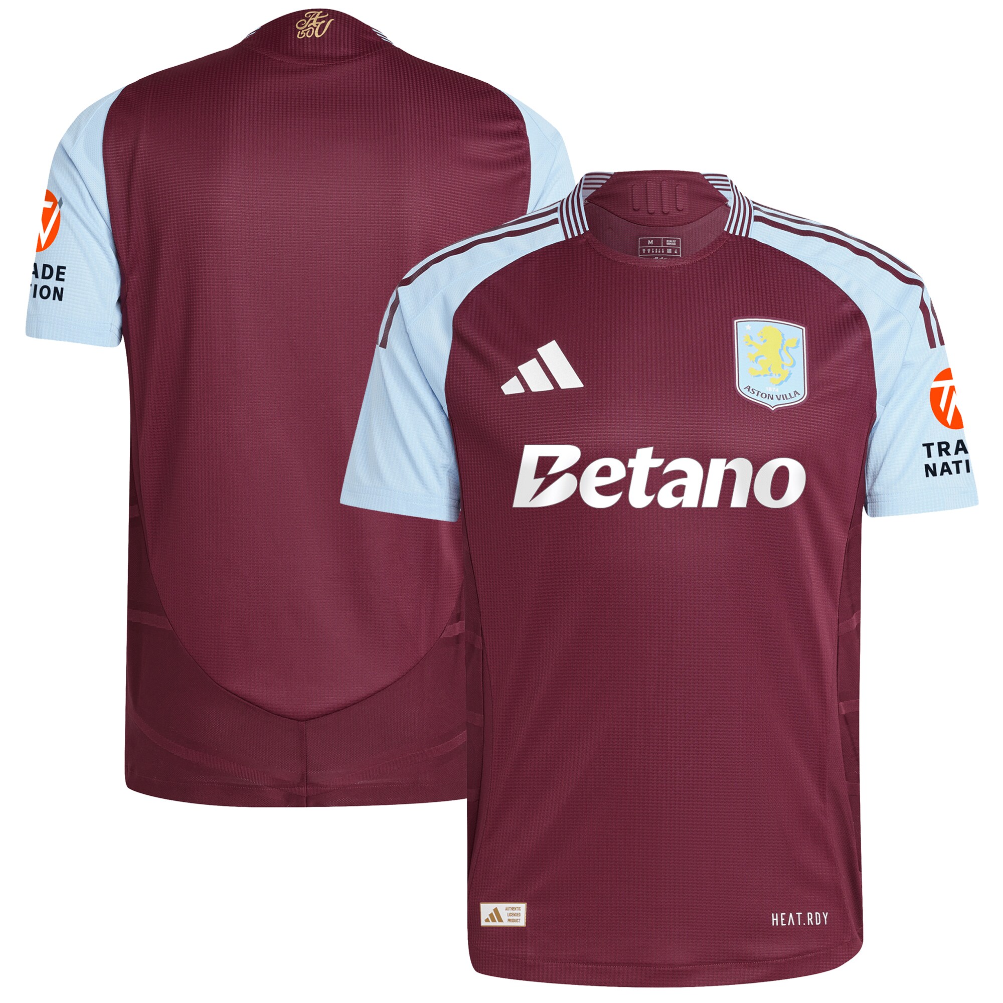 aston villa adidas home authentic shirt 2024-25 with custom printing Collection | Official Aston Villa Jerseys