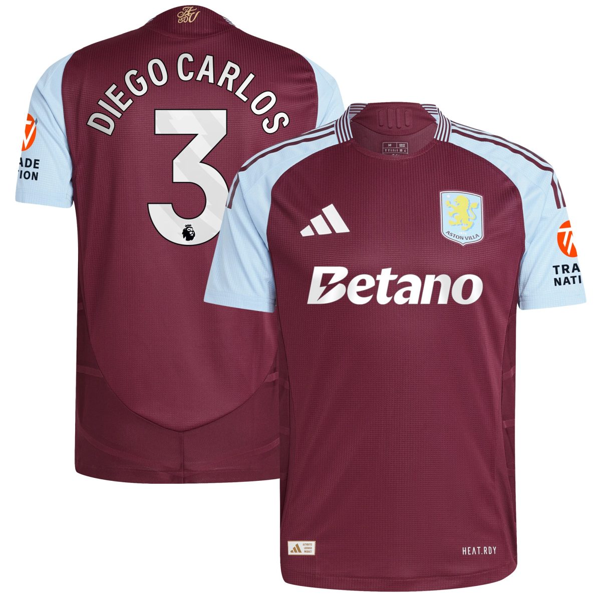 aston villa adidas home authentic shirt 2024-25 with diego carlos 3 printing Collection | Official Aston Villa Jerseys