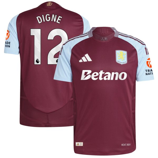 aston villa adidas home authentic shirt 2024-25 with digne 12 printing Collection | Official Aston Villa Jerseys
