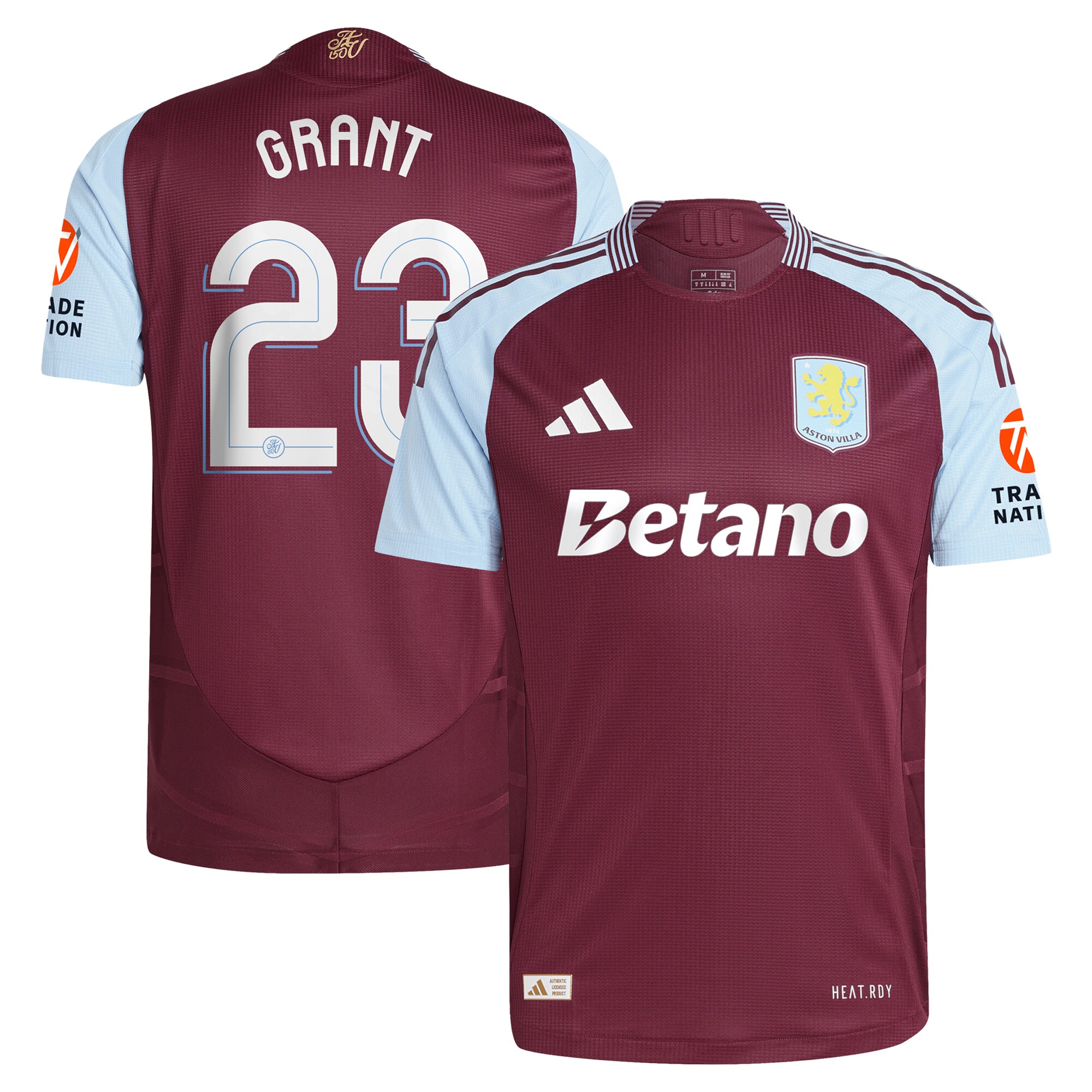 aston villa adidas home authentic shirt 2024-25 with grant 23 cup printing Collection | Official Aston Villa Jerseys