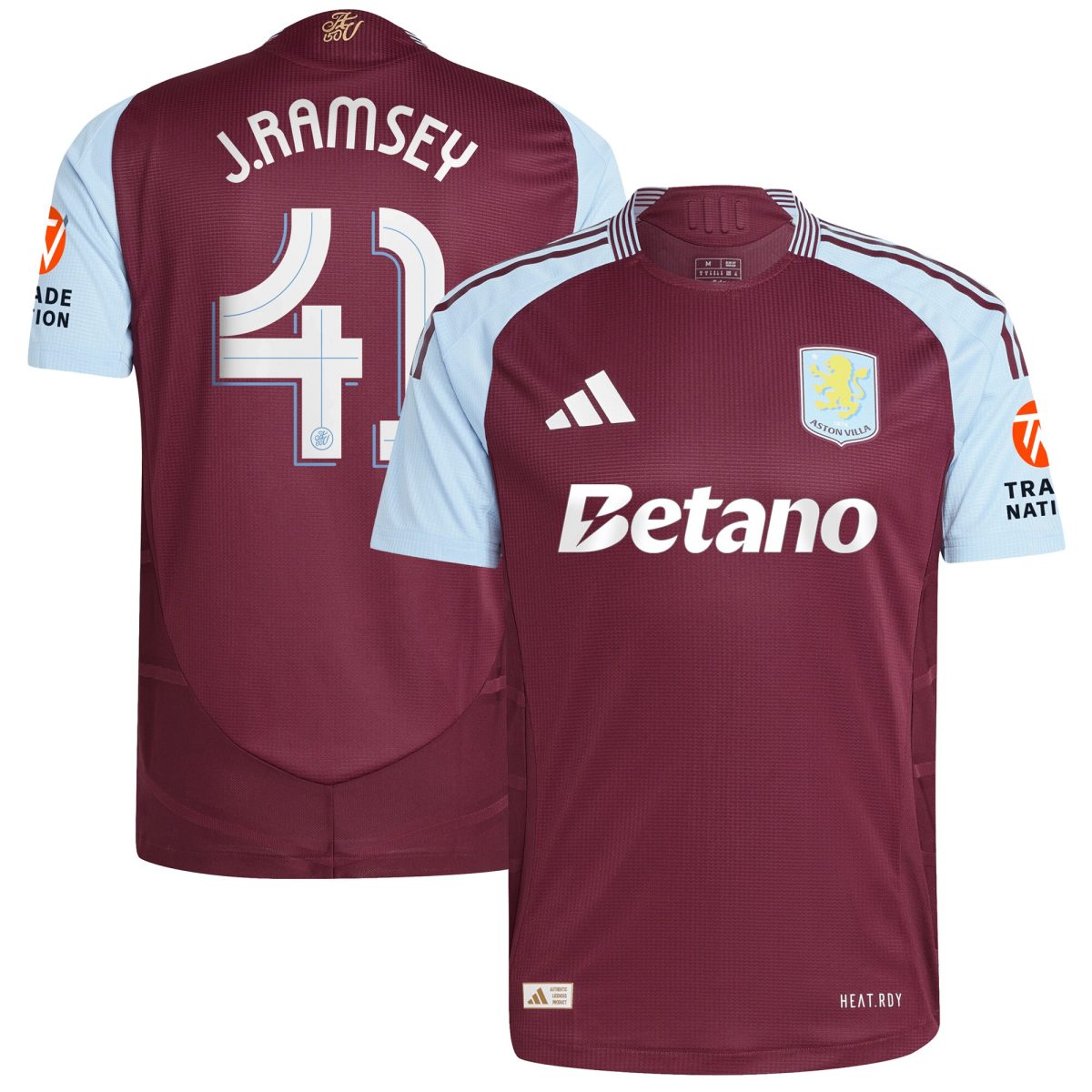 aston villa adidas home authentic shirt 2024-25 with j. ramsey 41 cup printing Collection | Official Aston Villa Jerseys