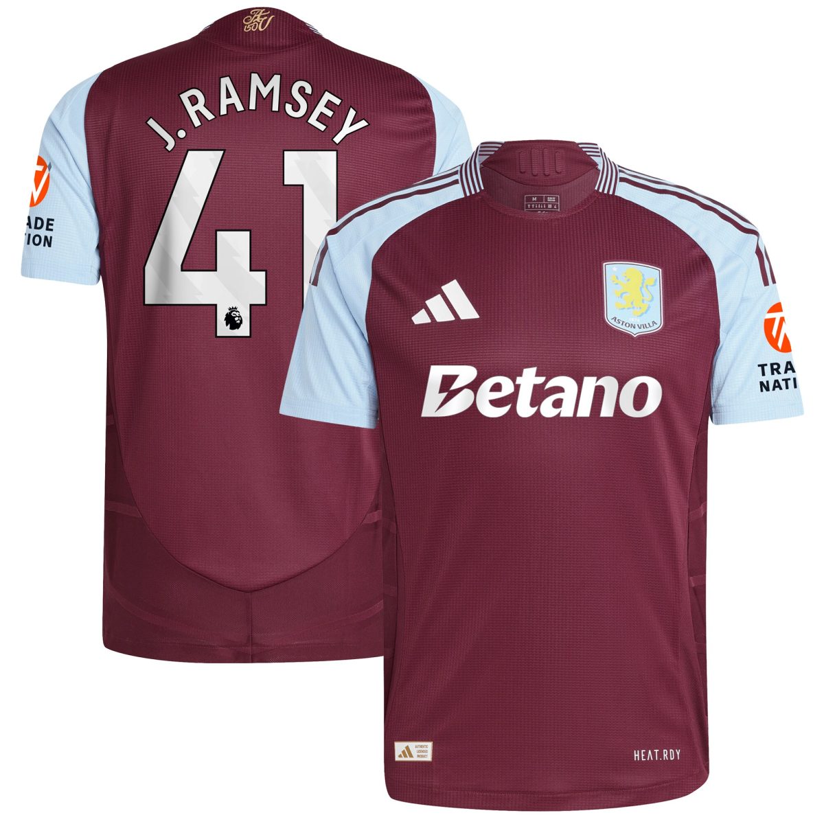 aston villa adidas home authentic shirt 2024-25 with j. ramsey 41 printing Collection | Official Aston Villa Jerseys