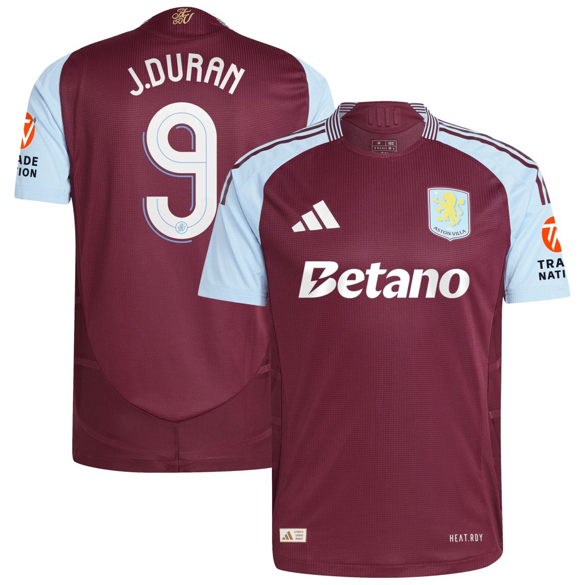 aston villa adidas home authentic shirt 2024-25 with j.duran 9 cup printing Collection | Official Aston Villa Jerseys