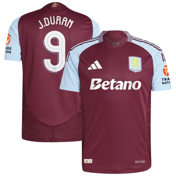 aston villa adidas home authentic shirt 2024-25 with j.duran 9 cup printing Collection | Official Aston Villa Jerseys
